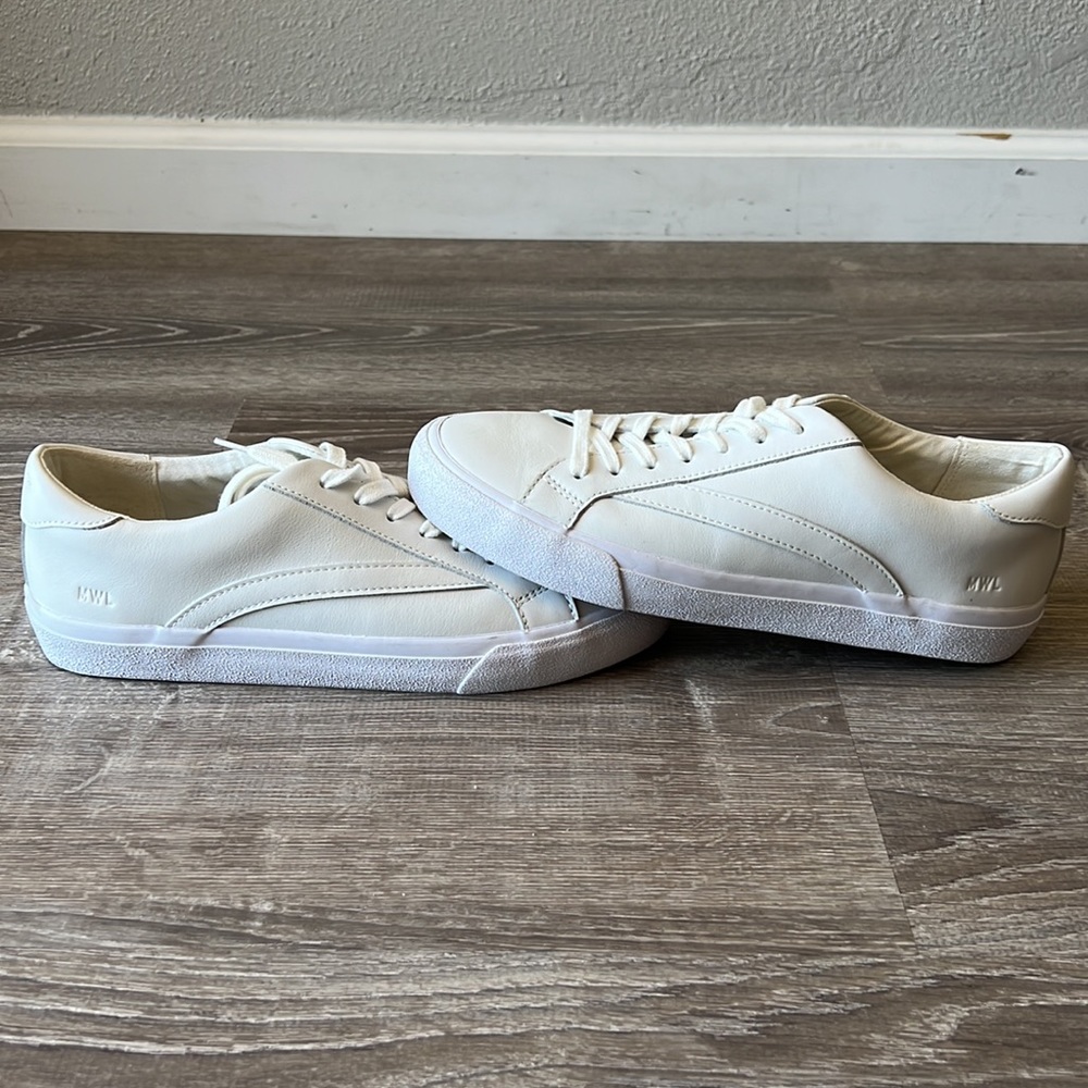 MADEWELL SIDEWALK Low Top Sneakers White Pale Parchment Color Size 9M - Picture 8 of 11